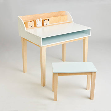 Childs Wooden Drawing Desk and Stool