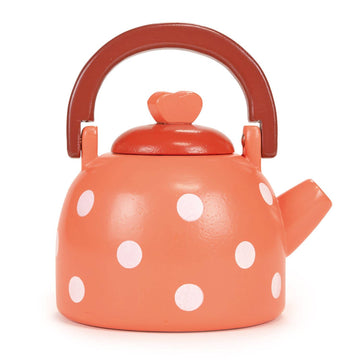 Small Dotty Kitchen Kettle Wooden Toy Pretend Play - Imagination Wooden Toys