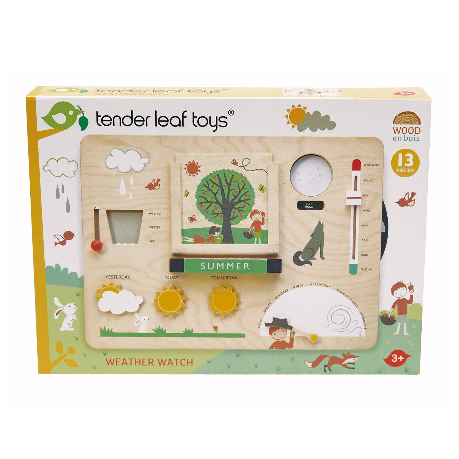 Weather Forecast Watch Activity Station Board - Educational Wooden Toy - Imagination Wooden Toys