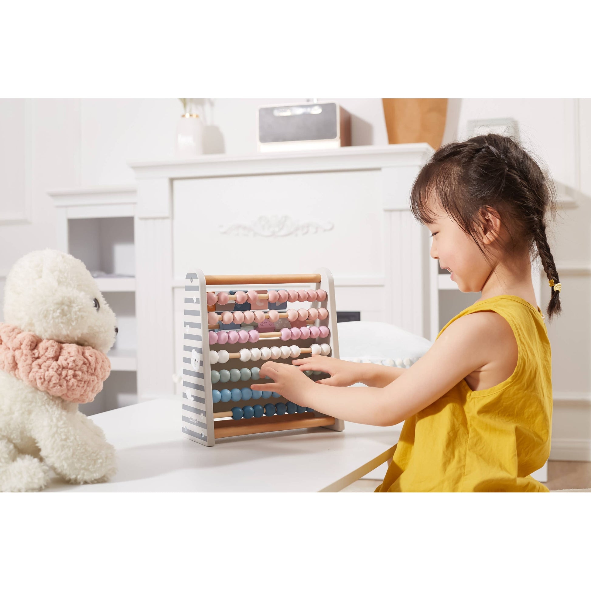 3-in-1 Counting, Numbers, Math Learning Abacus & Chalkboard - Imagination Wooden Toys