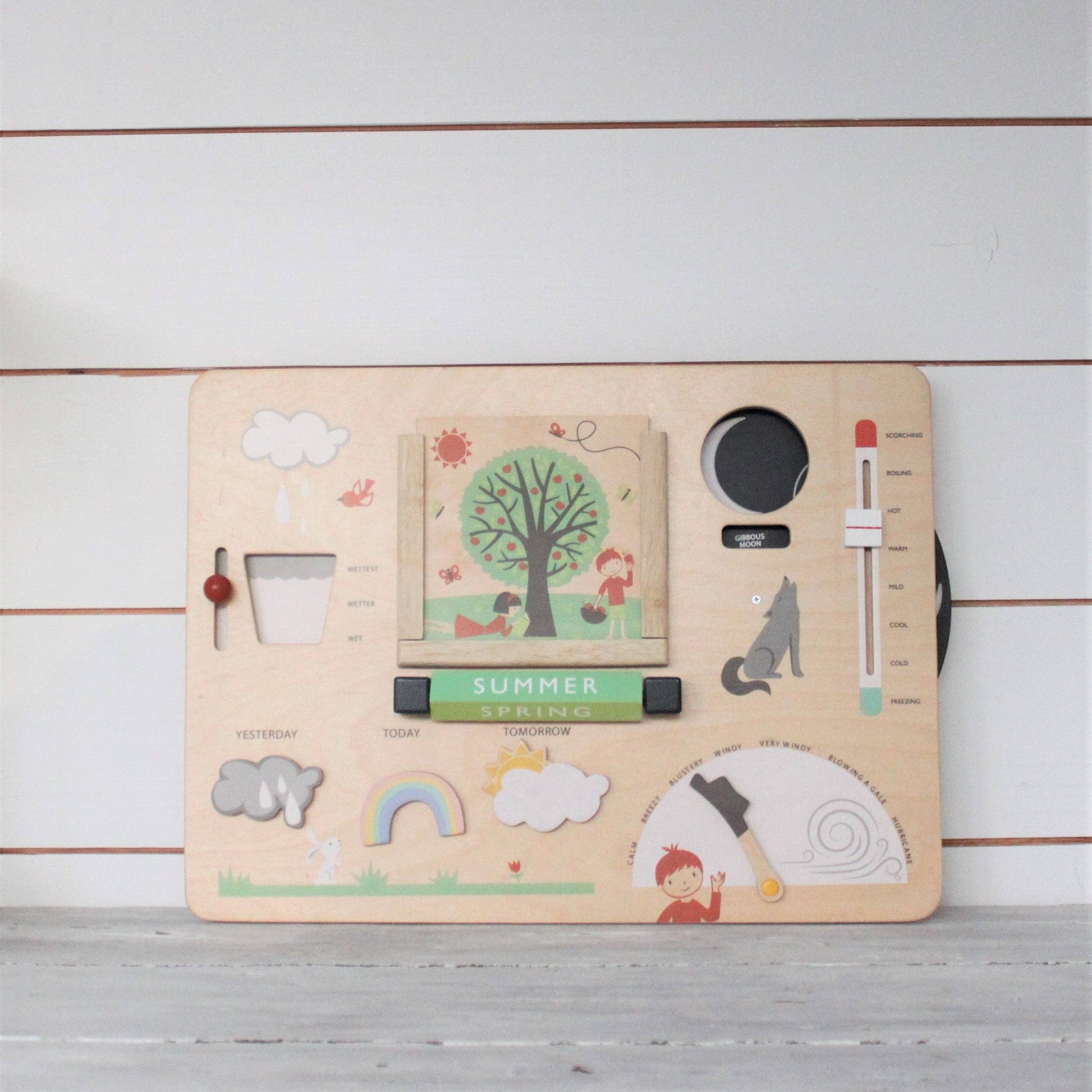 Weather Forecast Watch Activity Station Board - Educational Wooden Toy - Imagination Wooden Toys