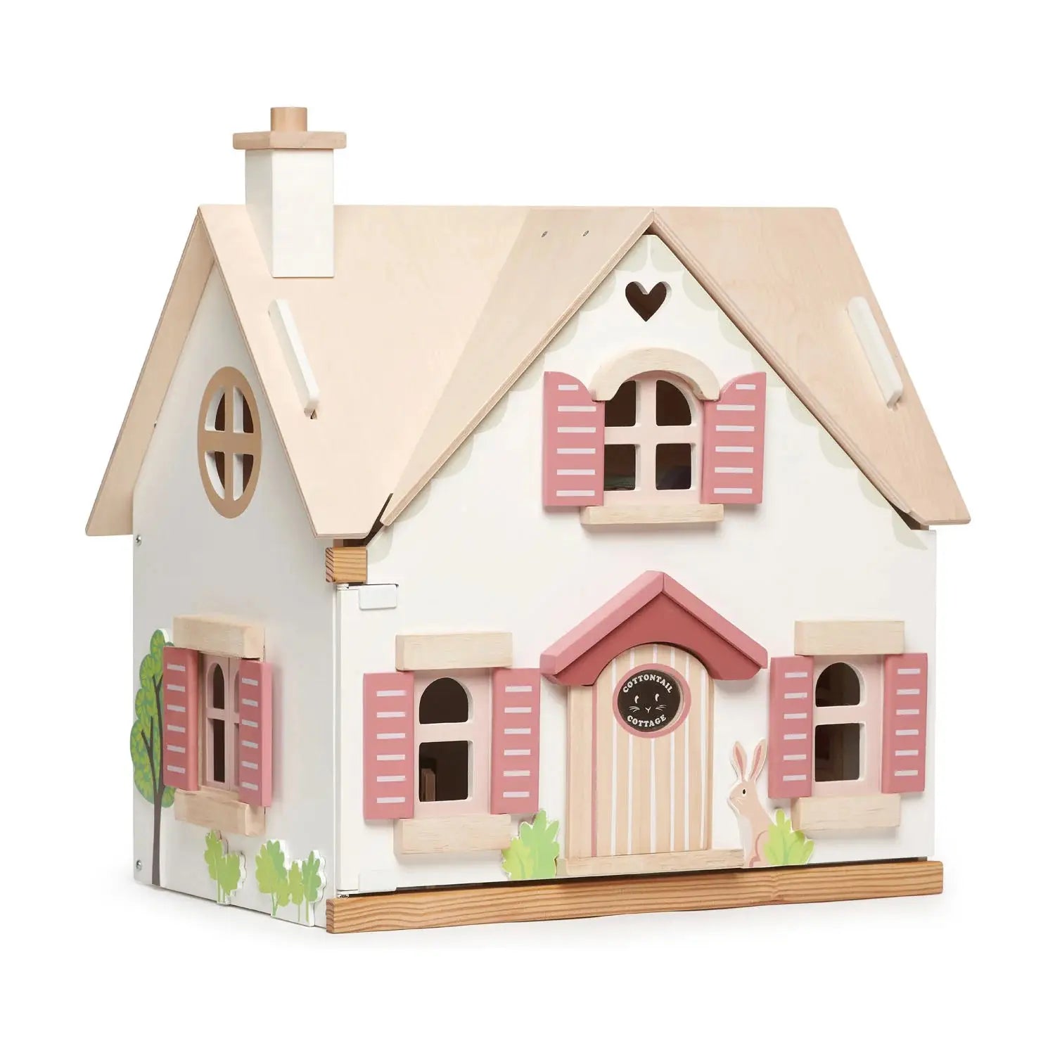 Mini wooden dollhouse sales