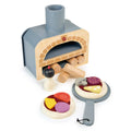 Make Me a Pizza! - Wooden Pizza Oven Toy Play Set with oven, toppings, paddle, and pepper grinder for pretend play kitchens. Ideal for kids age 3+.