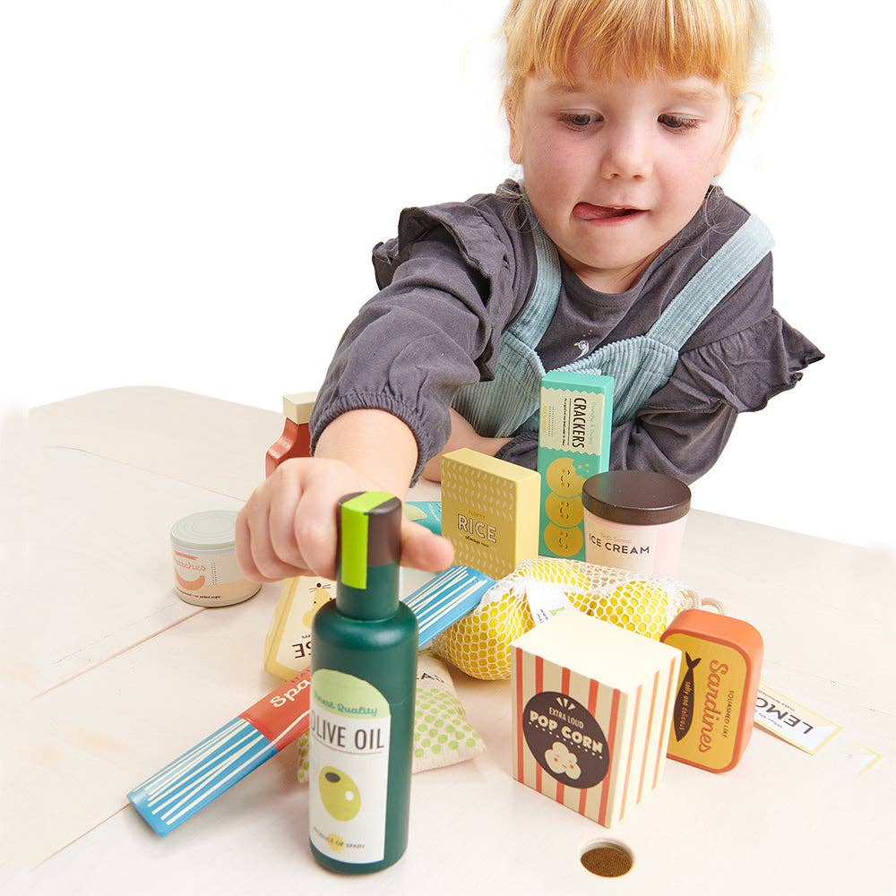Supermarket Shop Grocery Set Wooden Toy Play Set