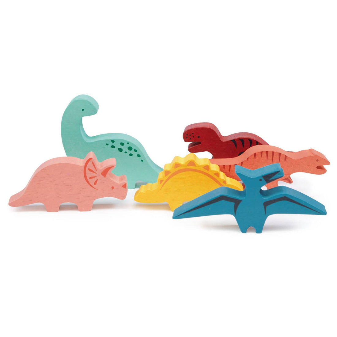 Mentari Happy Stacking Dinosaurs Wooden Toy Paly Set