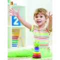 Colourful Wooden Toy Ring Tower Frog Stacker - Imagination Wooden Toys