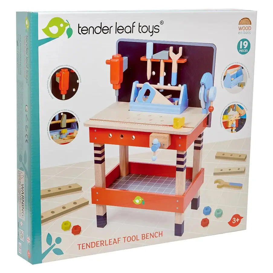 Work Bench Tools Wooden Role Play Toy Set